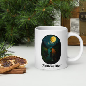 White glossy mug Northern River Edition